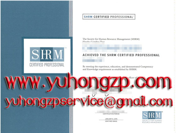 SHRM certificate