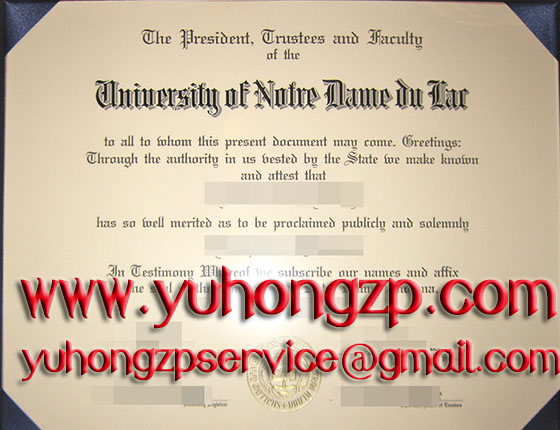 University of Notre Dame degree