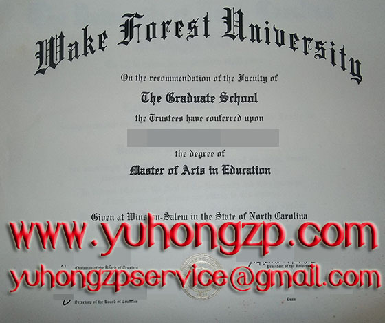 Wake Forest University degree