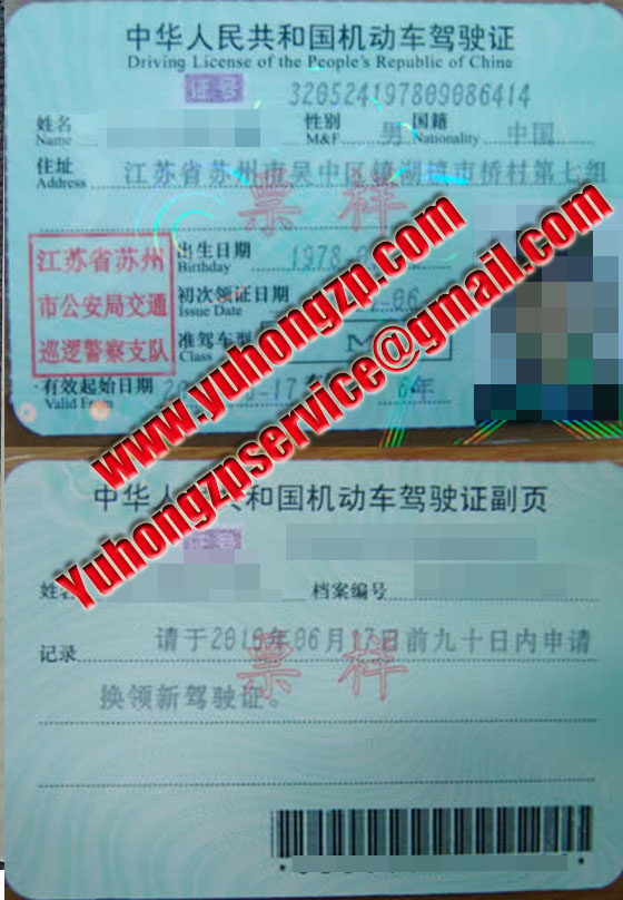 driving licence of china