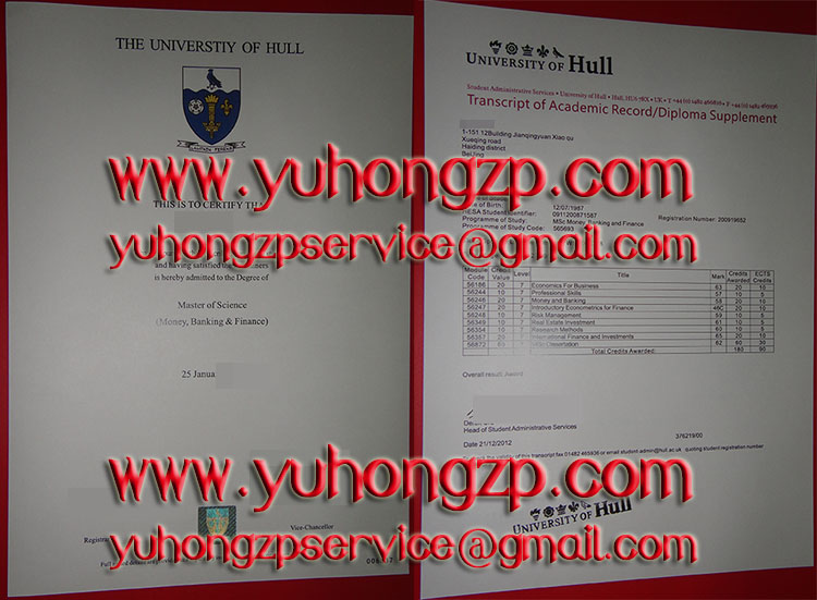 Hull University degree and transcript