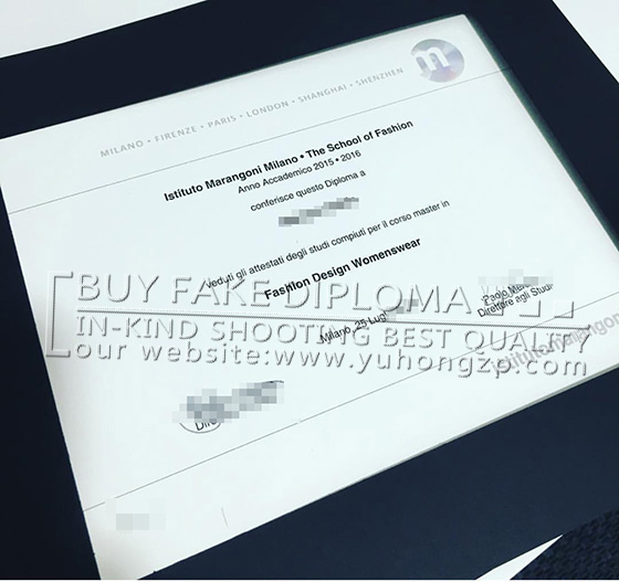 Istituto Marangoni fake diploma