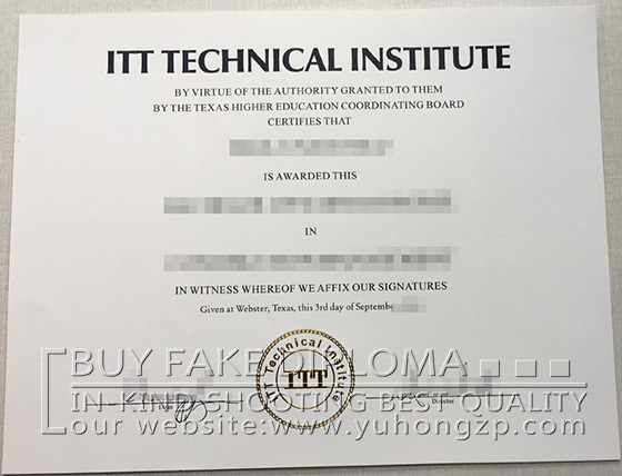 ITT Technical Institute fake certificate