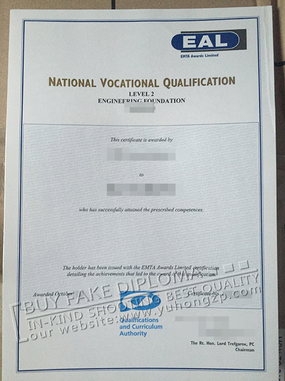 buy fake NVQ level certificate