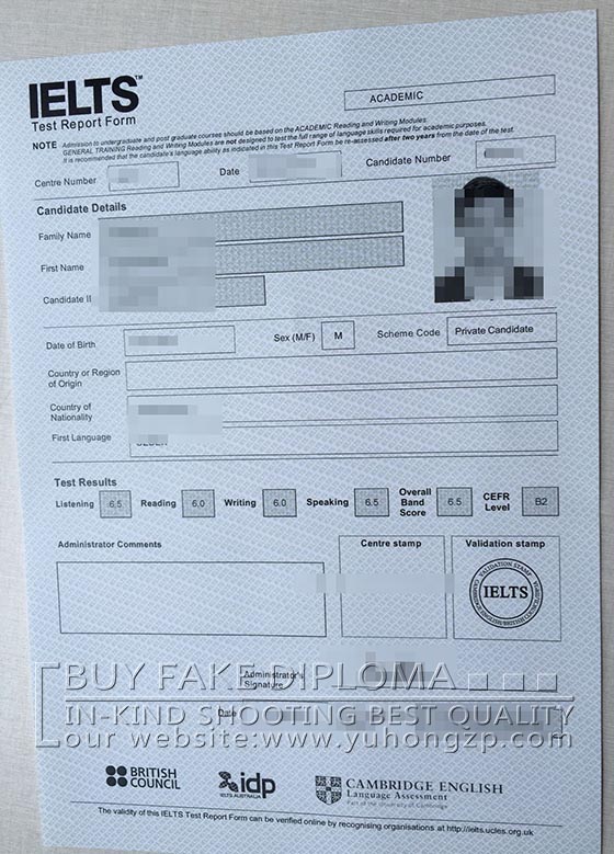 fake IELTS certificate