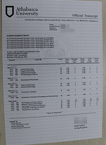 Athabasca University transcript, buy fake diploma and transcript online