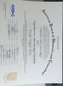 American Board of Obstetrics and Gynecology certificate, ABOG degree ABO+G diploma