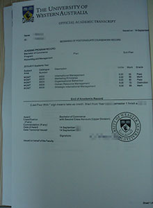 University of Western Australia transcript, buy fake diploma and trancript online