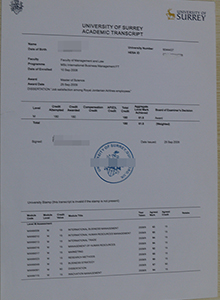 University of Surrey transcript, buy fake diploma and transcript from UK