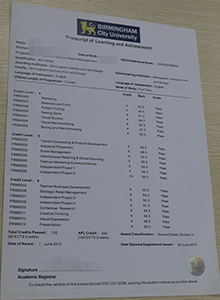 Birmingham City University transcript, buy fake diploma and transcript online