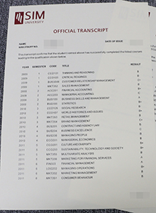 SIM transcript, buy fake Singapore Institute of Management certificate