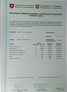 Singapore GCE O level certificate, buy fake diploma and transcript online is so easy