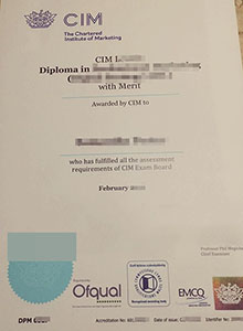 Chartered Intitute of Marketing degree, fake CIM diploma and transcript certificate