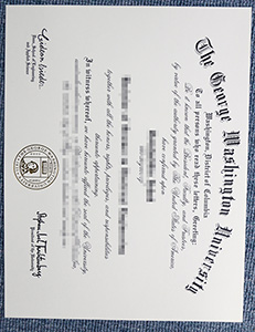 George Washington University degree, George Washington University diploma