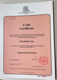 Apprenticeship and Traineeship Craft certificate, buy fake Craft certiifcate