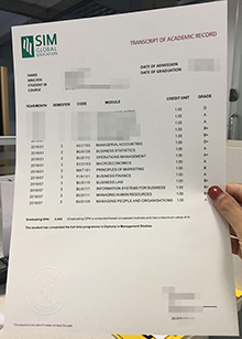 SIM Global Education transcript of academic record, buy SIM transcript