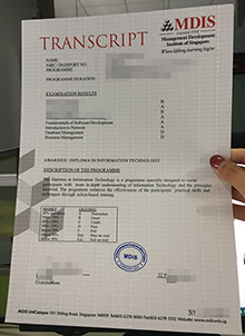 MDIS transcript fake, buy a copy of MDIS official transcript Singapore