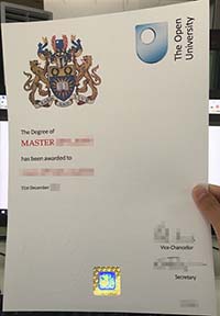 Open University degree certificate, Open University diploma template