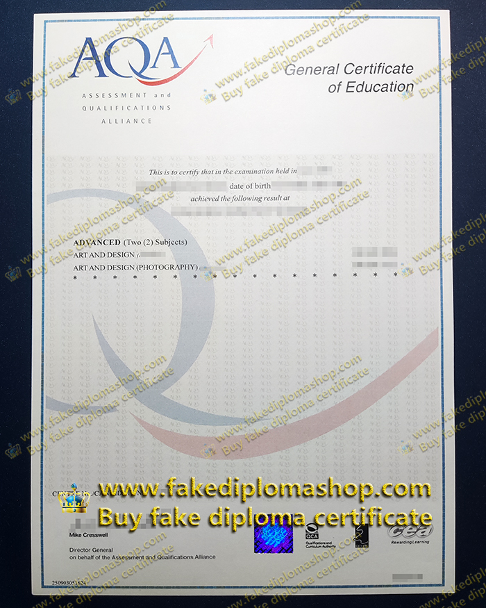 AQA fake degree, AQA fake certificate