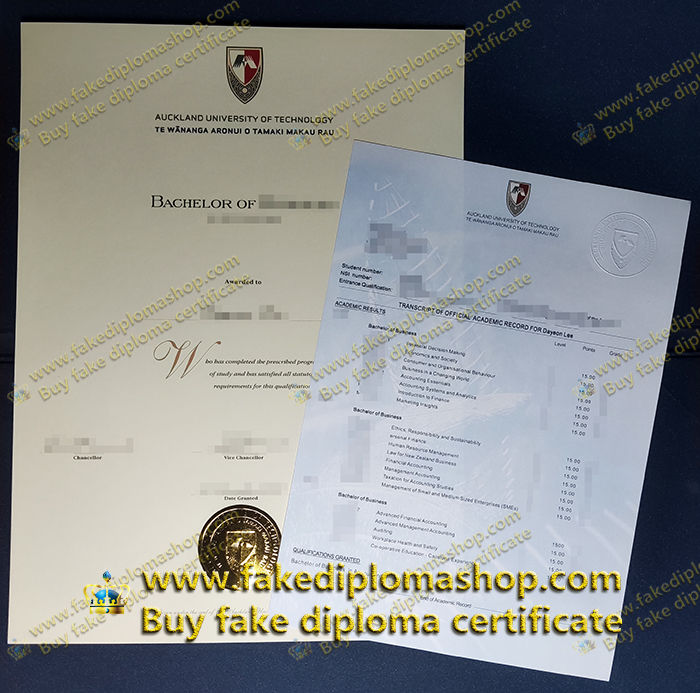 Fake AUT Bachelor diploma and transcript