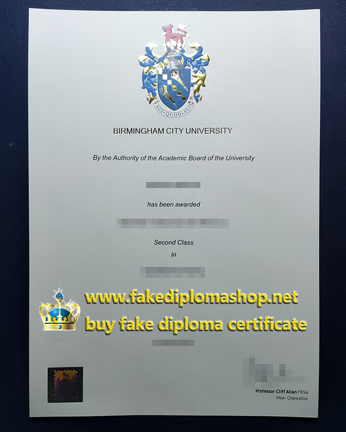 BCU diploma, Birmingham City University degree