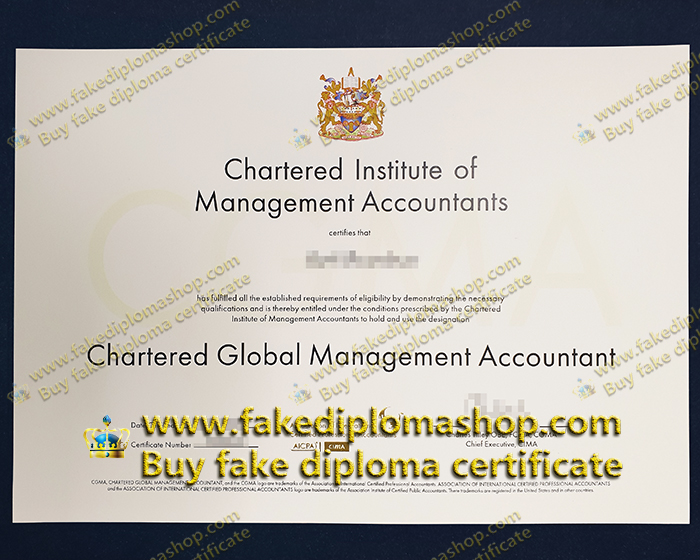 CIMA CGMA certificate, Chartered Institute of Management Accountants certificate