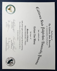 Cal Poly Pomona diploma of Master, buy fake California State Polytechnic University, Pomona degree