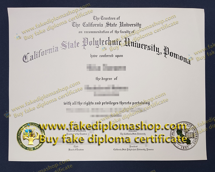 CPP diploma of Bachelor, California State Polytechnic University-Pomona diploma