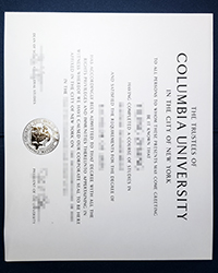 Latest edition Columbia University diploma, buy fake Columbia degree certificate