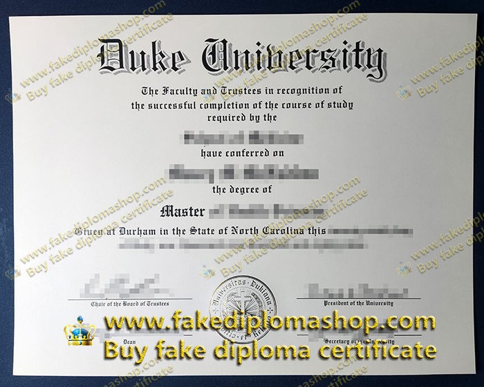 Duke University Master degree