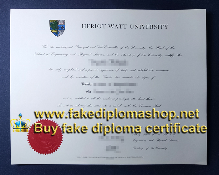 Heriot-Watt University diploma