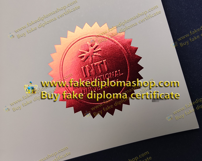 INTI University degree of red gold seal