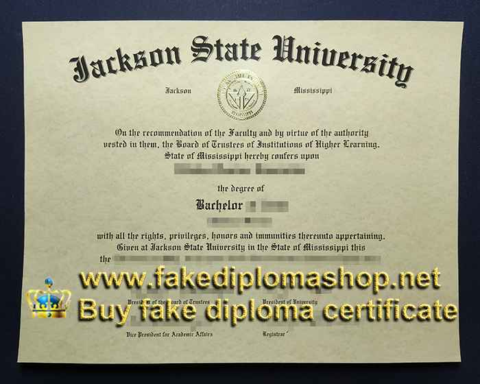  Jackson State University diploma, JSU diploma