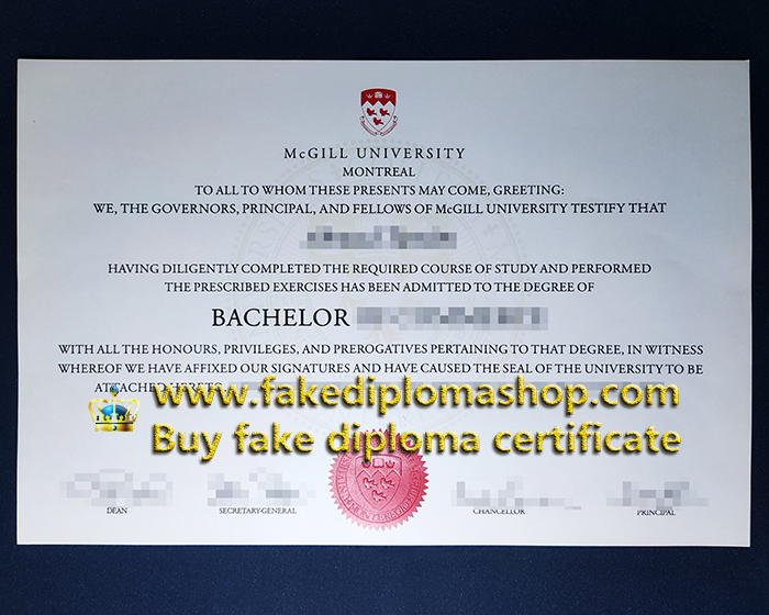 McGill University degree of Bachelor