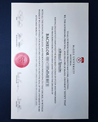 McGill University degree of Bachelor, buy fake McGill University diploma