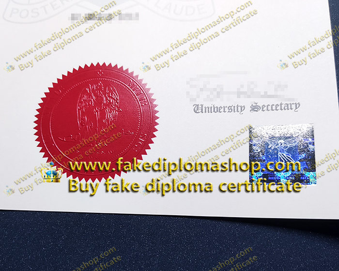 Melbourne University Bachelor degree seal and hologram