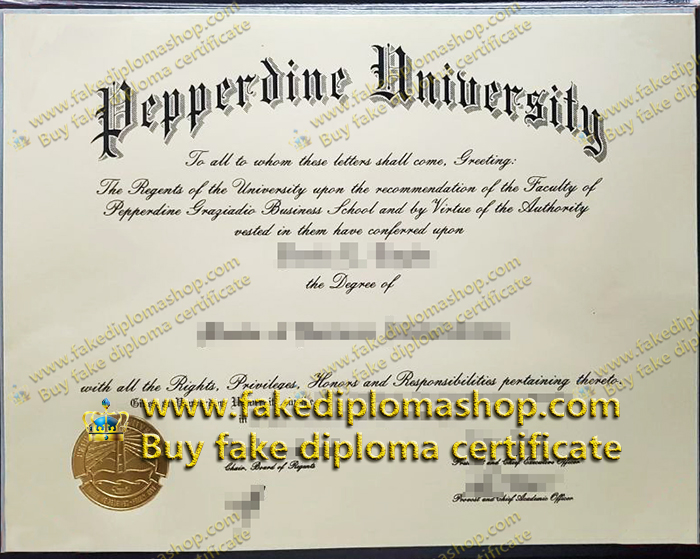 Pepperdine University diploma