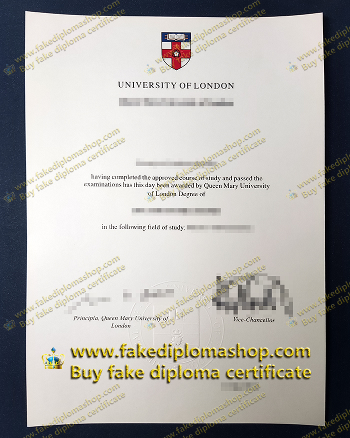 QMUL diploma, Queen Mary University of London diploma of Doctor