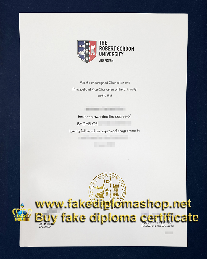 Robert Gordon University degree, RGU diploma
