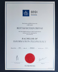 Buy a fake SEGi College diploma of Bachelor from fakediplomashop