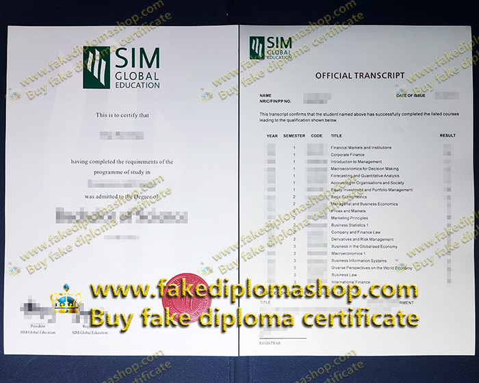 SIM diploma and transcript, buy SIM and transcript online