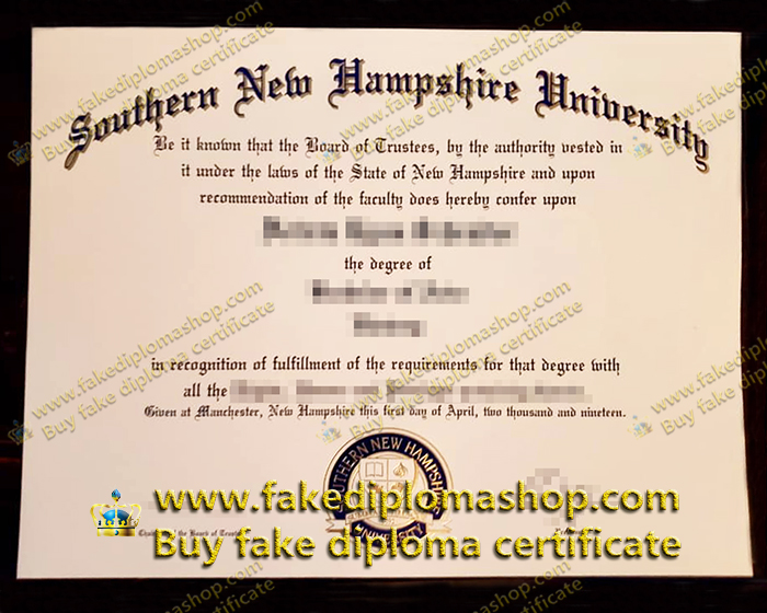 SNHU diploma, Southern New Hampshire University diploma