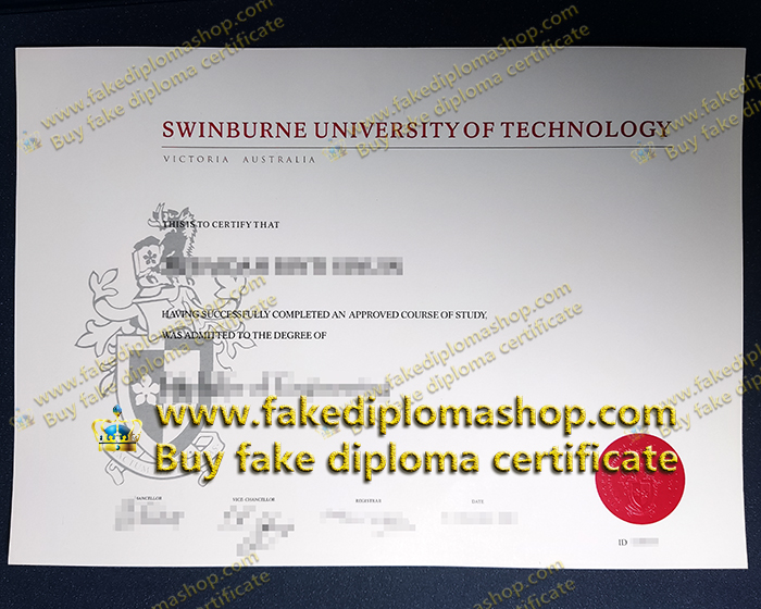 Old version SUT diploma, Swinburne University of Technology diploma