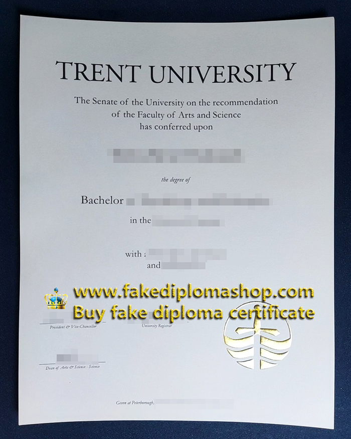 Trent University degree of Bachelor, diploma of Trent University
