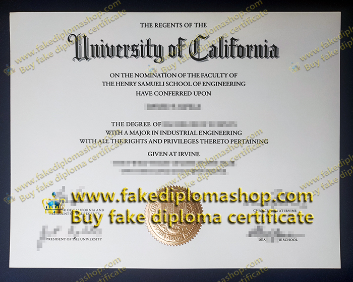 University of California-Irvine diploma, UCI diploma