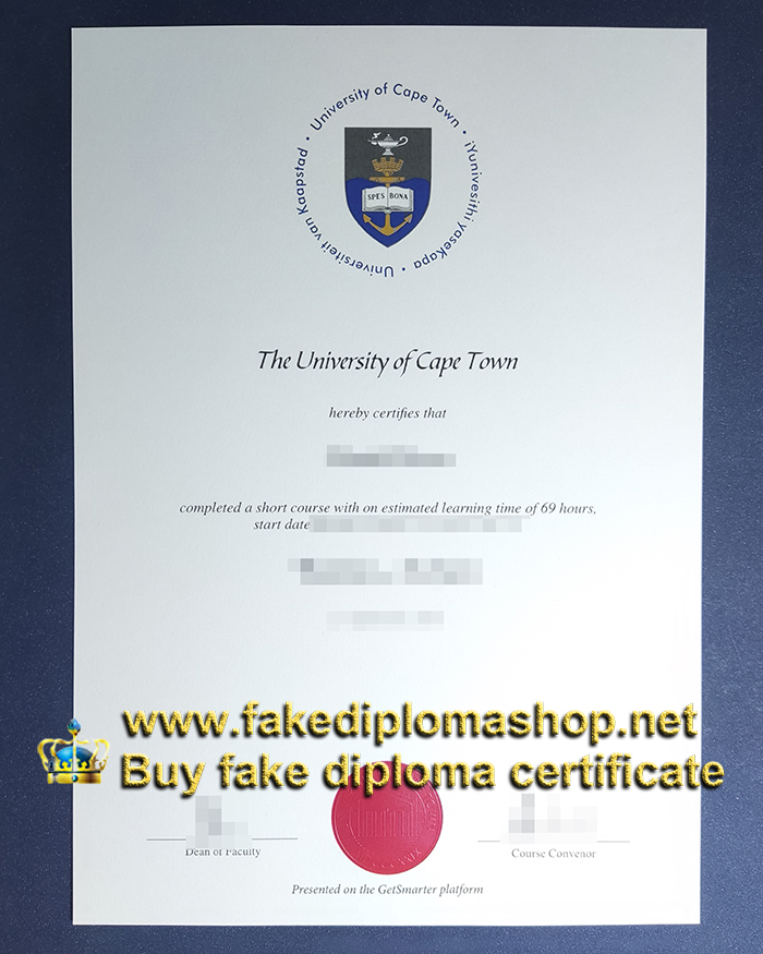 University of Cape Town degree, UCT diploma