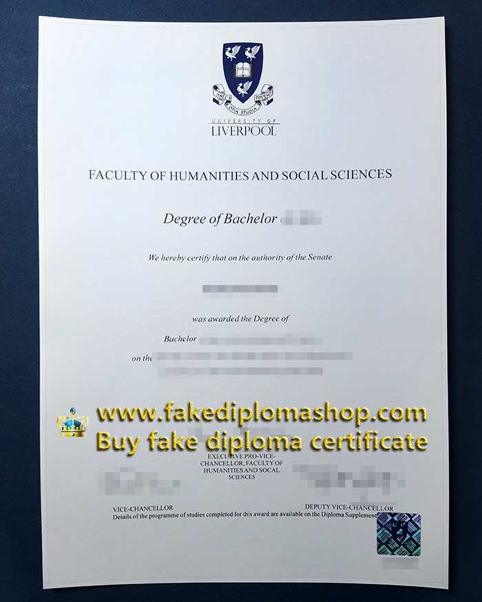 UOL degree of Bachelor, University of Liverpool diploma