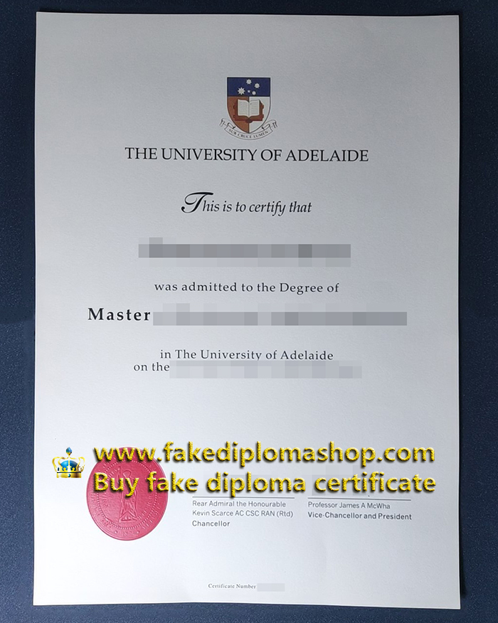 University of Adelaide diploma of Master