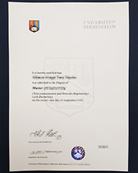 Old edition Birmingham University diploma of Master, buy fake Birmingham University degree