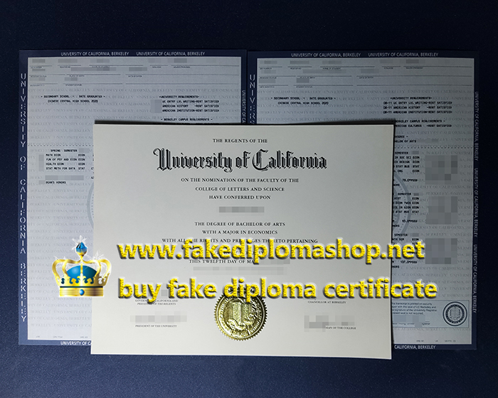 University of California-Berkeley diploma and transcript